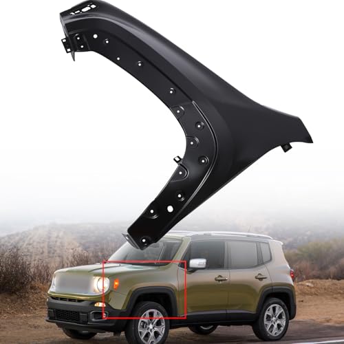Front Fender Compatible With 2015-2018 Jeep Renegade Left Driver Side Primed Steel Replace OEM 68306752AA,CH1240284