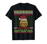 Felices fiestas con queso Navidad hamburguesa de queso regalo feo Camiseta