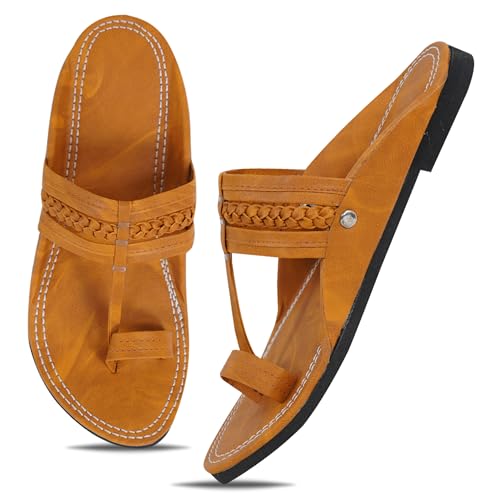 Image of DFR Ethnic Sandals For Boys Men, Comfortable Men's Rajasthani Slipper Chappals