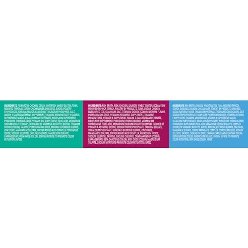 Image of Meow Mix Savory Morsels Seafood Favorites Variety Pack, 2.75-Ounce Cups (Pack of 12), All Life Stages, Semi-Solid, cat