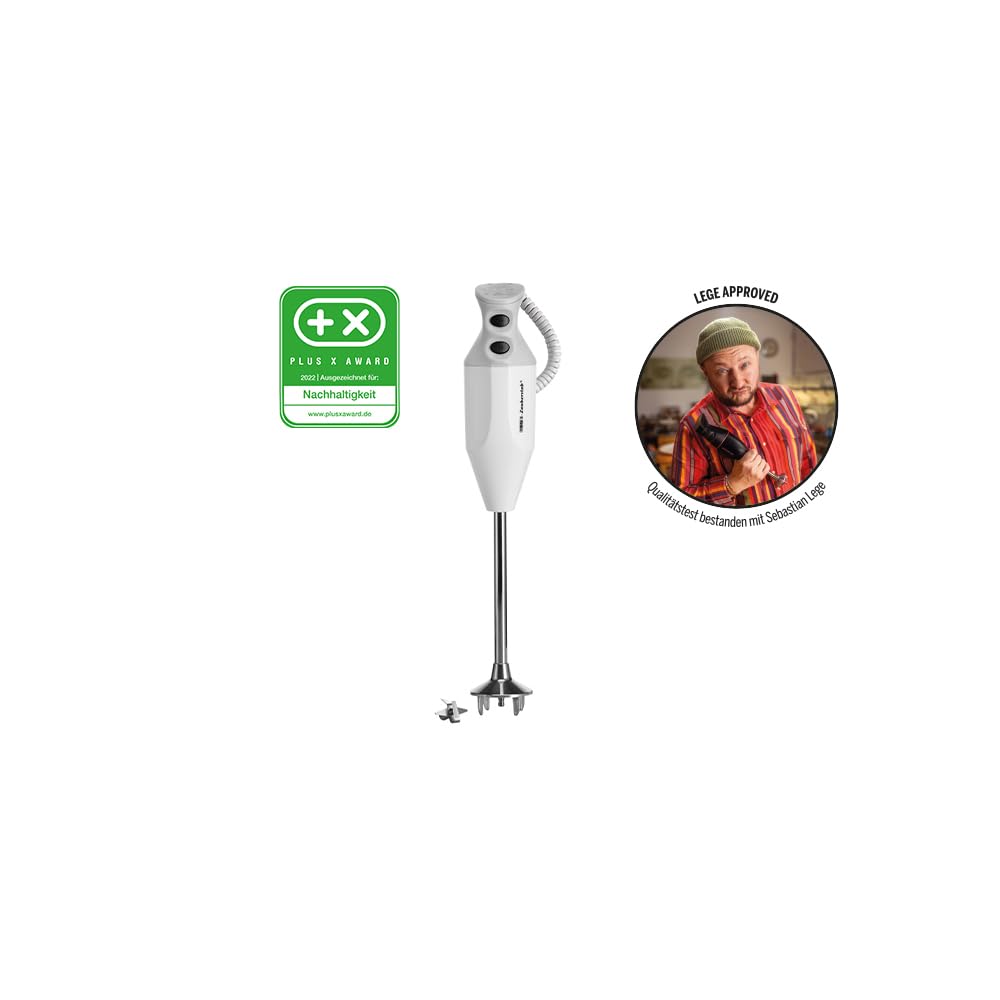 ESGE-Zauberstab P 350 Profi, frullatore a immersione bianco con accessori, fino a 22.000 giri/min, 90880, bianco/grigio