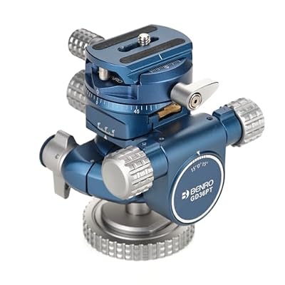 Benro Geared Head Precision 3-Axis Pan & Tilt Geared Tripod Head with Fine Adjustment Knobs, Arca-Swiss Compatibility, and Aluminum Construction for DSLR, Mirrorless & Medium Format Cameras (GD36PT)