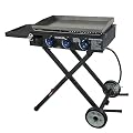 Razor Griddle Gas Griddle and Portable Propane Grill for Backyard BBQ, with Cart, Shelf