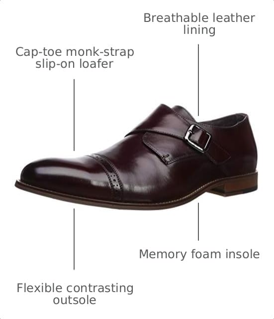 Image of Stacy Adams Desmond Cap-Toe Monk-Strap Loafer