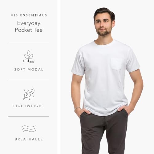 Fishers Finery Men's Soft Cotton Modal Crew Neck Pocket Tee4