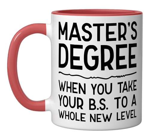 Taza de cerámica con humor para graduados rojo/blanco miniatura 1