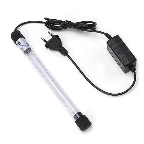 YDuupxe Lampada Sterilizzatrice UV Pulita per Alghe Verdi Luce Pulita Sommergibile per Acquario UV Ad Alta Trasmissione per Laghetto per Pesci (Spina europea 220‑240 V 7W)
