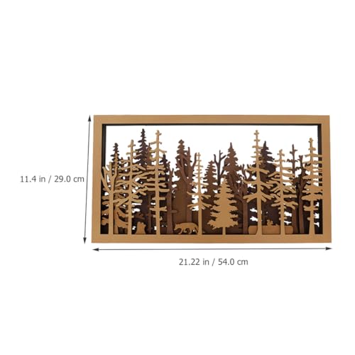 Bois sculpté 3D cadre multi-couches sans lumière pour maison - 2