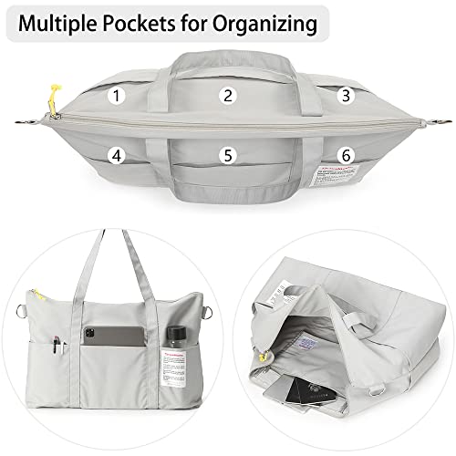 Weekender Bags For Women, Scandihome Travel Duffel Bags With Trolly Sleeve, Shoulder Carry On Overnight Bag Foldable Gym Bag Crossbody Bag With Adjustable Strap For Travelling, Sports, Hospital #TOP2