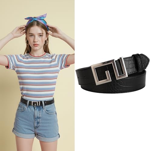 Leather Belt for Women Casual Waist Belt for Jeans pants Dress2