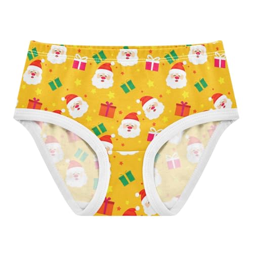 Girls' Underwear Christmas Santa Claus Gift Star Yellow Toddle Brief Panties 2303616