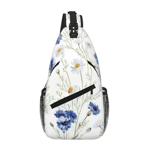 Sac poitrine imprimé fleur pour homme | Sacoche d'épaule légère au quotidien