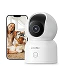 ZOSI C518 2K 3MP Indoor Security Camera - 360° Pan/Tilt Baby Monitor & Dog Cam, Dual-Band 2.4G/5G WiFi Pet Camera with App, Smart Person Detection, 2-Way Audio, Cloud & Local Storage, Works with Alexa