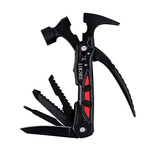 Hammer Multi-Tool, All In One Tools Mini Hammer, Multi Tool for Men, Camping Gear Survival Tool Small Hammer, Multitool Hammer Multitool Camping Accessories Gifts for Men