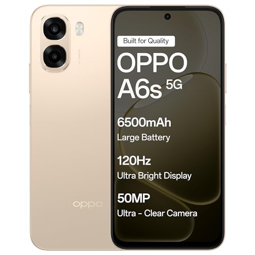 Image of Oppo A6s 5G (Aurora Gold, 6GB RAM,128GB Storage) with No Cost EMI /Additional Exchange Offers