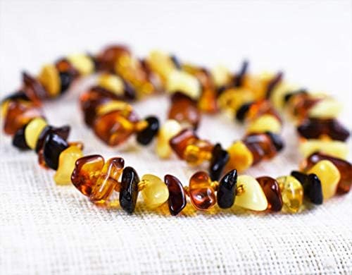 RAW Baltic Amber Necklace and Amber Bracelet - Natural Amber from Baltic Region, Genuine Amber (13in. and 5.5in.) - Image 4