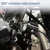 2 sztuki uchwytów do reflektorów motocyklowych Ø20–38 mm – aluminiowe obejmy regulowane z obrotem 360°, pasujące do świateł dodatkowych, przeciwmgielnych i LED na motocykl kierownicę, widelec, pałąki