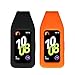 kwmobile 2X Clip Holders Compatible with Huawei Band 10/9 / 8 - Clip-On Holder Replacement Set - Black/Orange