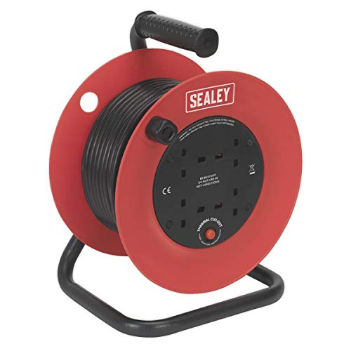 Sealey Cr25/1.5 Cable Reel 25Mtr 4 X 230V 1.5Mm