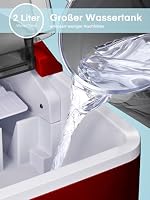 Eiswürfelmaschine Testsieger 2024, 14 kg 24 Stunden, 9 Eiswürfel in 6-8 Minuten, Gerauscharmer Betrieb, 120W Ice Maker mit Schaufel u. Korb, Eiswürfelbereiter Klein für Zuhause, Büro – Ansicht 5