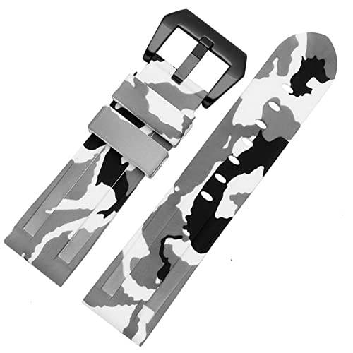 Bracelet montre silicone 22mm style camouflage chic pour PAM 111
