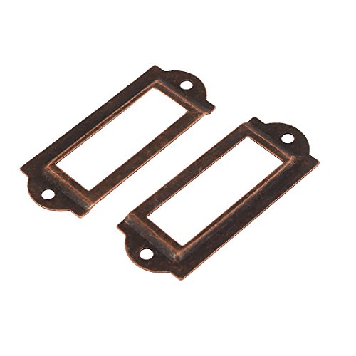 Uxcell File Drawer Label Tag Name Card Holder, Copper Tone, 20 Pieces (A16062000Ux0457) #TOP1