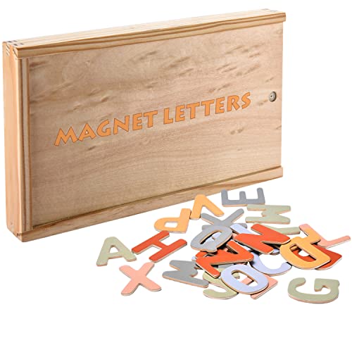 Fridge Alphabet Magnets For Toddlers - Letter Magnet For Kids - Large Magnetic Abc Toddler Toys To Stick On Refrigerator And Other Metallic Surface - Big And Colorful Letter Wood Magnets For Baby #TOP7