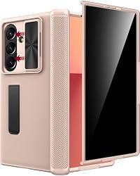 Miimall Kickstand Case for Samsung Fold 7 with Hinge Protection, [Anti-Spy Screen & Camera Protector] Shockproof Anti-Scratch Rugged Durable Sturdy Hard Thin Bumper Cover for Gala…