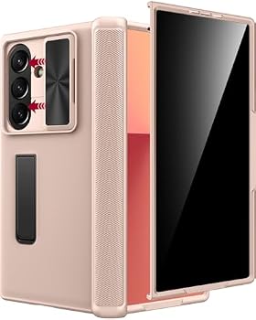 Miimall Kickstand Case for Samsung Fold 7 with Hinge Protection, [Anti-Spy Screen & Camera Protector] Shockproof Anti-Scratch Rugged Durable Sturdy Hard Thin Bumper Cover for Gala...