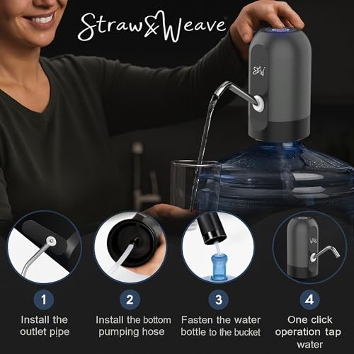Automatic Water Dispenser Pump for 20 Litre Bottle | Big Battery - Portable USB Rechargeable Water Pump Dispenser for Home, Office | 1 Year Warranty, Black - Image 6