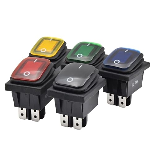 Interrupteur à bascule KCD4 ON OFF 16A 250V AC voyant LED vert