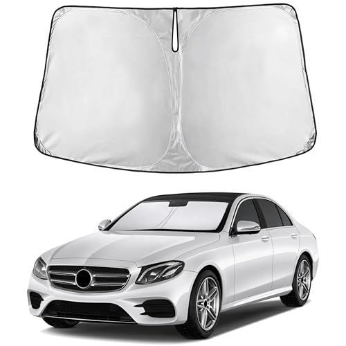 Image of EcoNour Windshield Sunshade Compatible for Mercedes-Benz E-Class 2010-2014 2015 2016, Sun Visor for Front Windshield & Window Sun Shade Cover, UV Heat Blocker & Protector, Car Accessories