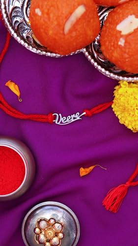 Image of KuberBox Veere 925 Sterling Silver Rakhi Bracelet for Raksha Bandhan For Brother