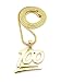 Solid Perfect Score 100 Emoji Pendant 2mm 24" Box Chain Necklace in Gold-Tone