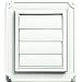 Builders Edge 140137079123 Scalloped Exhaust Vent 123, White