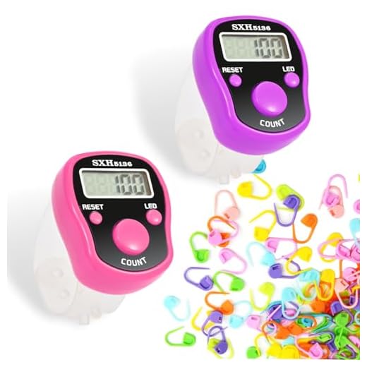 23+ Charming Crochet Christmas Gifts to Make This Holiday Season 3 Stitch Counters 2 Pcs LED Digital Row Counter and Stitch Markers 50 Pcs Crochet Stitch Markers for Knitting Sewing Stitching Weaving, Muslim Pray, Recording Sports Scoring, Lap Counting (Purple pink)
