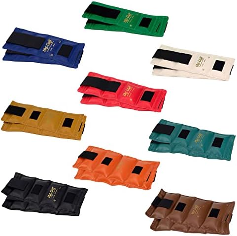 The Cuff Original Adjustable Ankle and Wrist Weight for Training, Dance, Running, Cardio, Toning, and Physical Therapy for Men and Women, 7 Piece Set (1 each 1, 2, 3, 4, 5, 7.5, 10 lb)