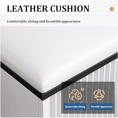 Banc de rangement pour entrée avec range-chaussures dissimulé et coussin
