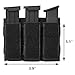 2pc Molle Triple Pistol Mag Pouch Single Double Stack Magazine for 9mm/.40 Calibers 45ACP Glock S&W M&P, Sig 226/229 / p365 / P365XL and Springfield 1911