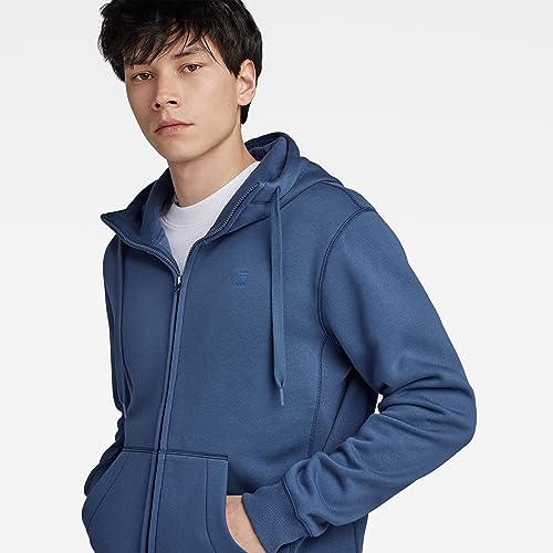 Miniatura 5 de G-Star Raw Sudadera Premium Core Hooded Zip Thru Para Hombre, Azul Rank Blue D16122-C235-868 , S
