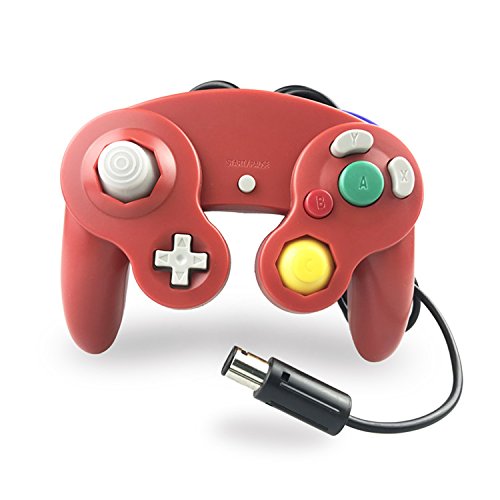 Crifeir Il controller cablato per videogiochi Gamecube NGC Wii (rosso)