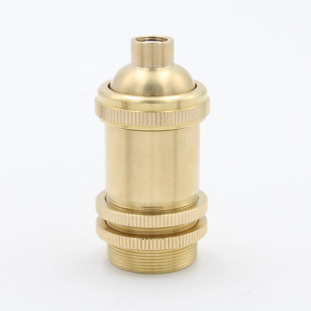 E14 Vintage Brass Lamp Holder Antique Threaded Light Socket Incandescent Bulb Holder Chandelier Lamp Fittings - (Color: Pearl Black Base Type: 3 Pieces)