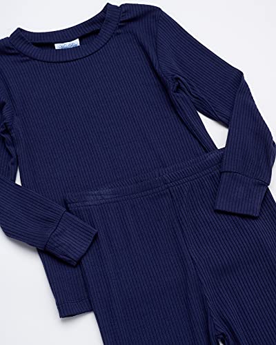 Boys Pajama Set - 8 Piece Crewneck Rib Knit Long Sleeve Sleep Shirt and Pajama Pants PJs for Boys (12M-7)3