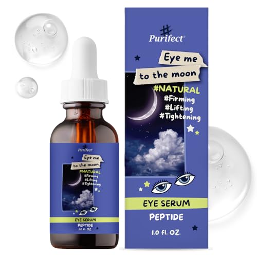 Purifect Eye Me to the Moon Peptide Eye Serum with Vitamin E Oil, Anti-Aging Serum Firms Lifts and Tightens Under-Eye Area, Moisturises and Hydrates Young Skin 30ml