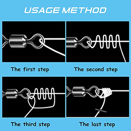 Fishing Barrel Swivel - 60/120Pcs Rolling Swivels Stainless Steel Black Nickle Barrel Swivel Fishing Line Connector Fishing Tackle For Saltwater Freshwater Fishing 29 Lbs - 335 Lbs #TOP5