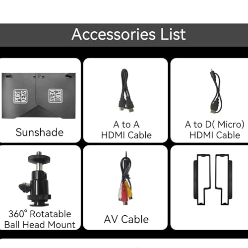 PortKeys HD7T Monitor de campo de cámara táctil de 7 pulgadas, 1000 nits, monitor de cámara DSLR, entrada y salida HDMI 4K, Full HD 1280 x 800 IPS, 3D lut, vídeo pico, asistencia de enfoque para - imagen 9