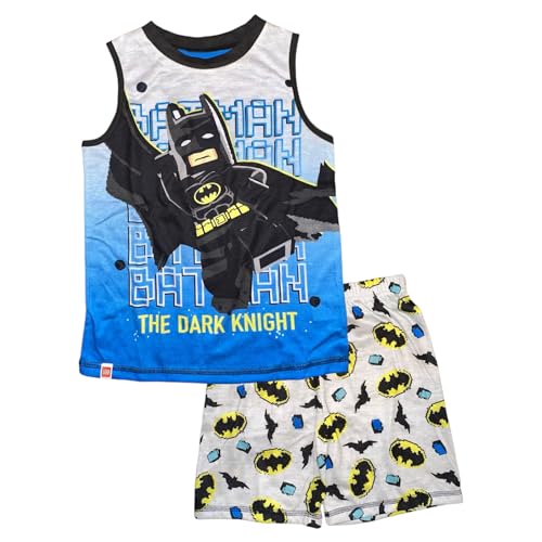 Image of LEGO Batman Boys' 2-Piece Sleeveless Tank Top and Shorts or Pajama Set
