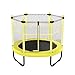 Produktbild KaiKai Kinder-Trampolin, Fuß Jump Dunk Trampoline mit Einschließung Netz, for Kinder Erwachsene mit Safety Enclosure Net Wind Stakes Regen-Abdeckung, Hinterhof Trampolin