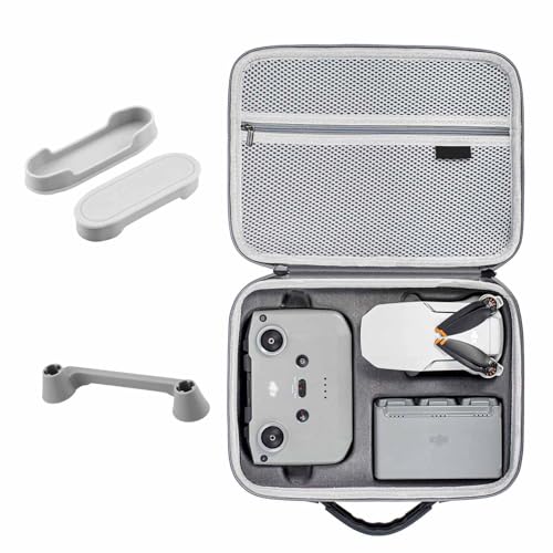Sac De Transport Rigide Pour DJI Mini 4 Pro – Étui De Voyage Gris Avec Bandoulière