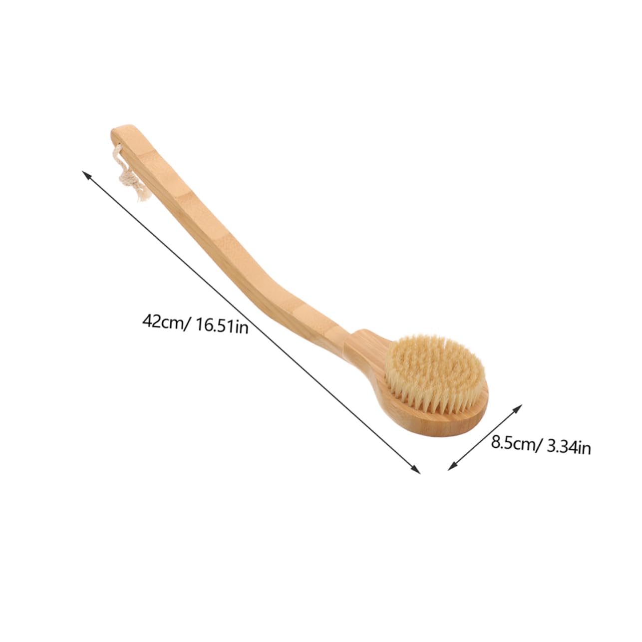 2stücke Teilige Badebürste Mit Langem Bambusgriff Zum Oder Trockenbürsten Massagebürste Für Körper Peeling Für Haut